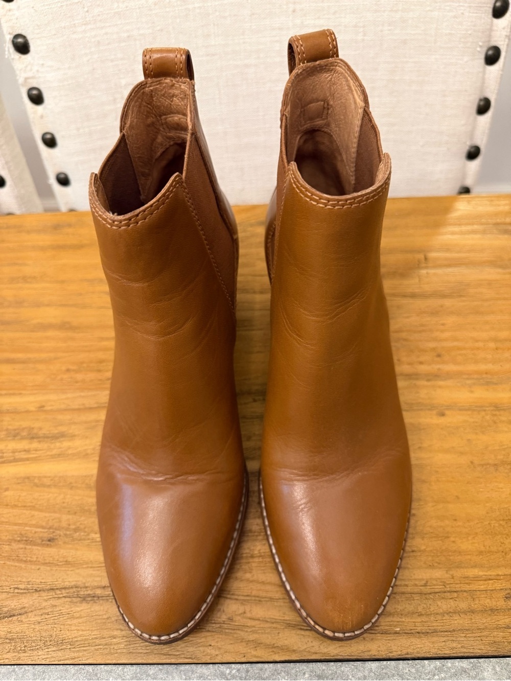 Madewell The Regan Boot English Saddle Brown Leather Ankle Boots 9.5 - Picture 6 of 14